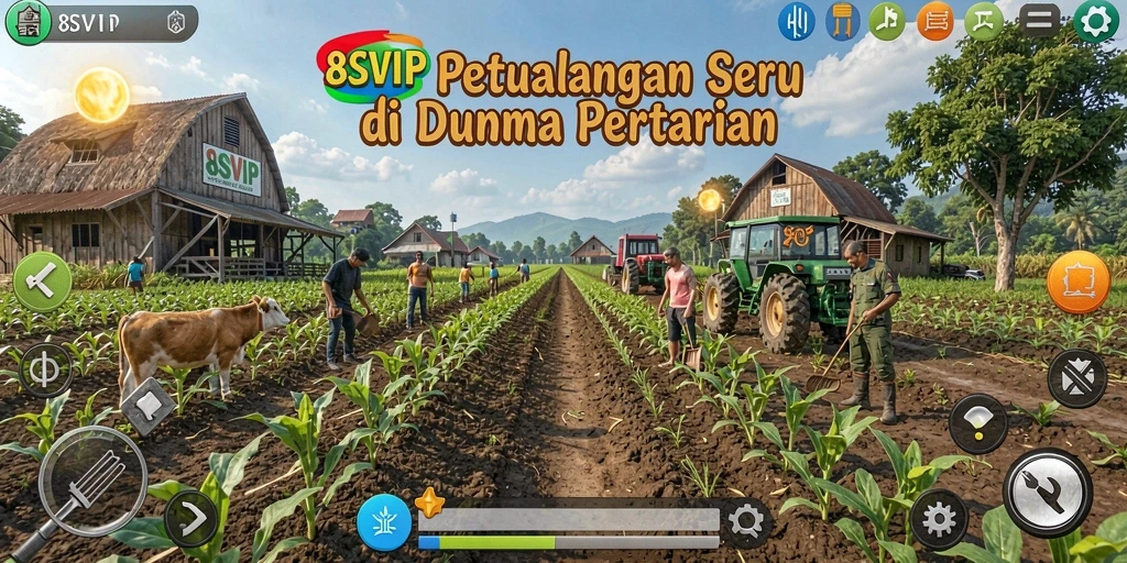 Tampilan gameplay pertanian yang menarik dan realistis di 8SVIP.