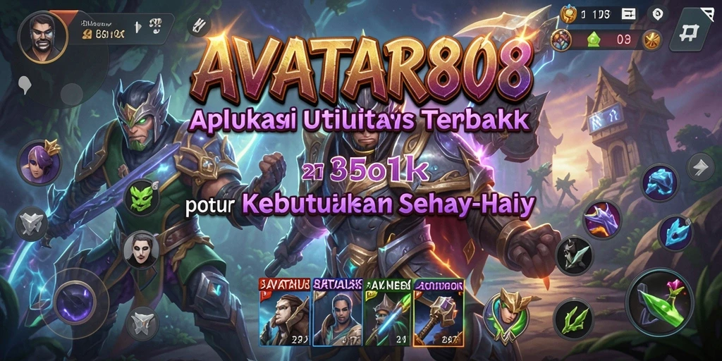 Tampilan antarmuka aplikasi AVATAR808 yang sederhana dan fungsional.