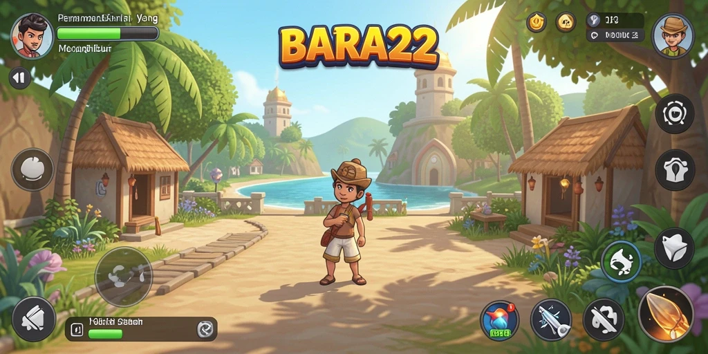 Tampilan gameplay BARA22 yang ceria dan mengasyikkan.
