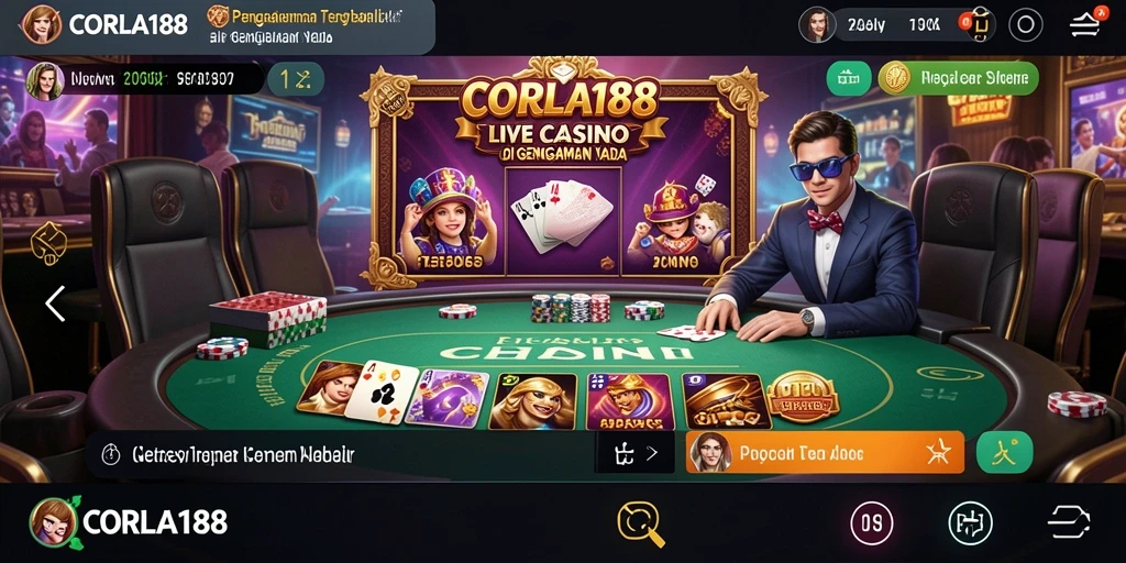 Tampilan gameplay Live Casino yang realistis dan menarik di CORLA188.