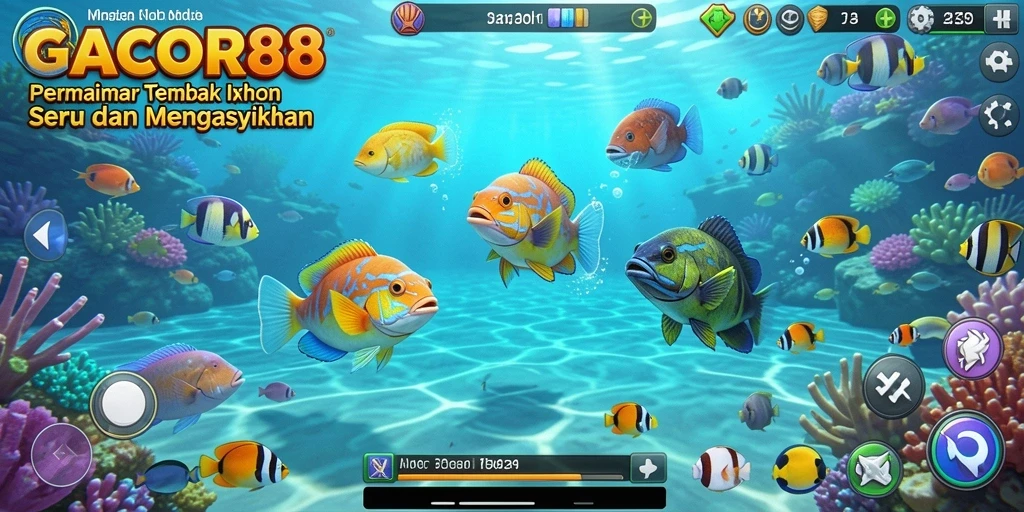 Gameplay menarik GACOR88 saat berburu ikan.