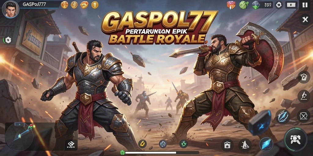 Tangkapan layar menggambarkan pertempuran seru dalam game Battle Royale.