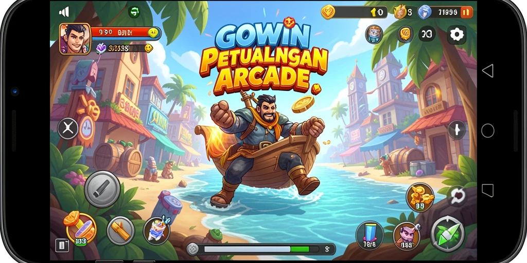 Tampilan screenshot GOWIN dengan gameplay Arcade yang seru.