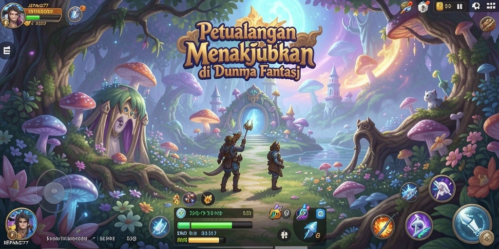 Gameplay menakjubkan dalam dunia petualangan yang indah.
