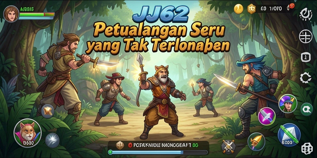 Screenshot gameplay JJ62 menampilkan petualangan yang mendebarkan.