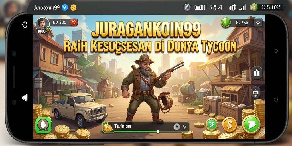 Tampilan gameplay JURAGANKOIN99 yang menarik dan penuh aksi Tycoon.
