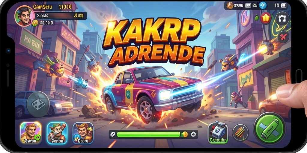 Tampilan screenshot utama KAKRP menampilkan keseruan gameplay Arcade yang menantang.