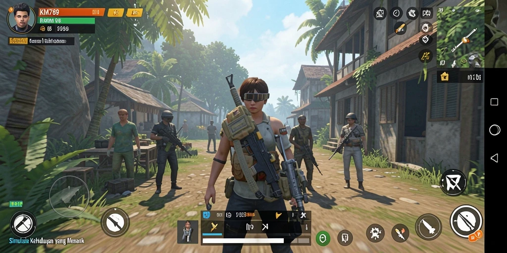 Tampilan gameplay KM789 menampilkan simulasi kehidupan yang menarik dan interaktif.