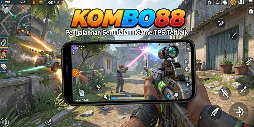 Tampilan gameplay seru dan mendebarkan dari KOMBO88 dalam aksi TPS.