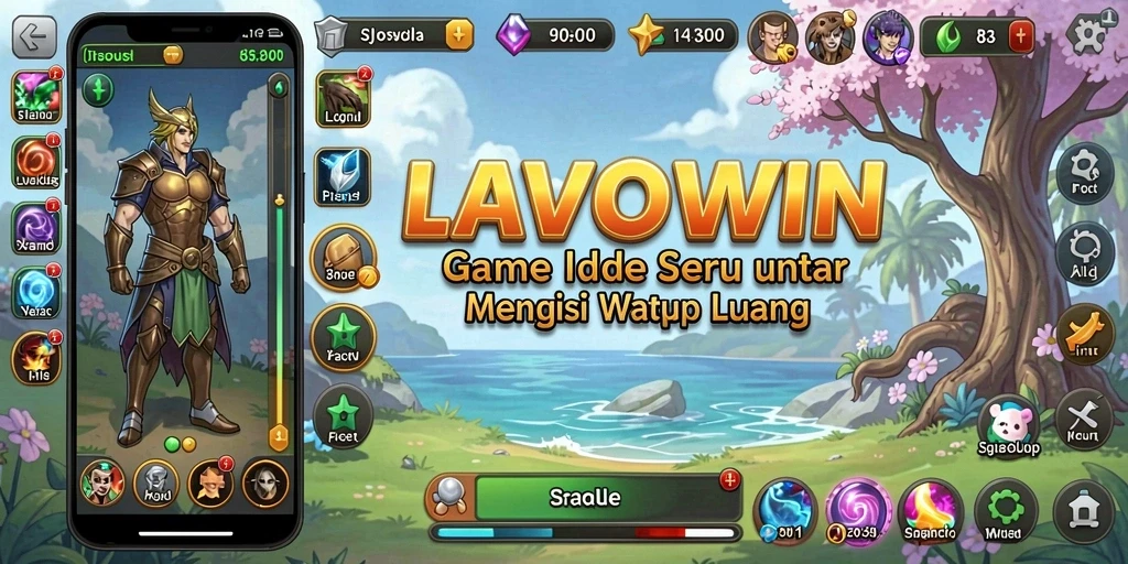 Tangkapan layar gameplay LAVOWIN menampilkan aksi Idle yang menarik.