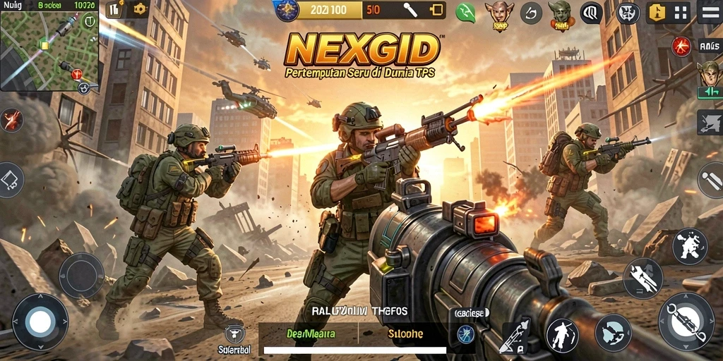 Tampilan menarik dari gameplay NEXGID yang mendebarkan.