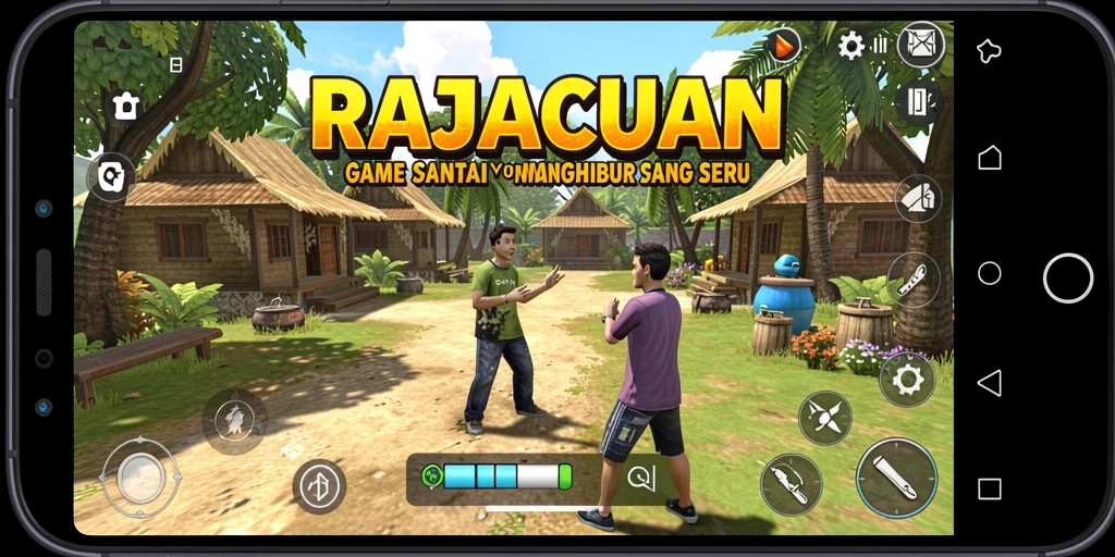 Tampilan gameplay menarik dari game RAJACUAN yang penuh warna.
