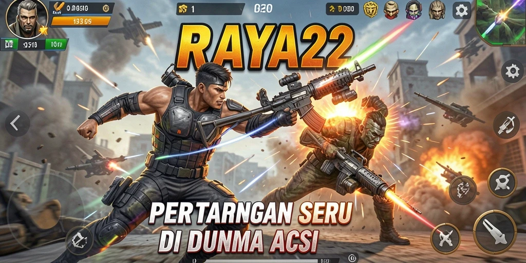 Tampilan gameplay action RAYA22 yang menegangkan dan penuh aksi.