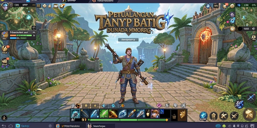 Tangkapan layar permainan RPRPRP yang menampilkan aksi seru dalam dunia MMORPG.