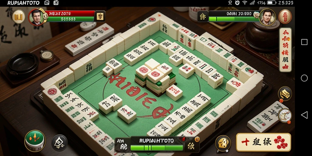 Tampilan gameplay seru dari RUPIAHTOTO dengan ubin Mahjong.