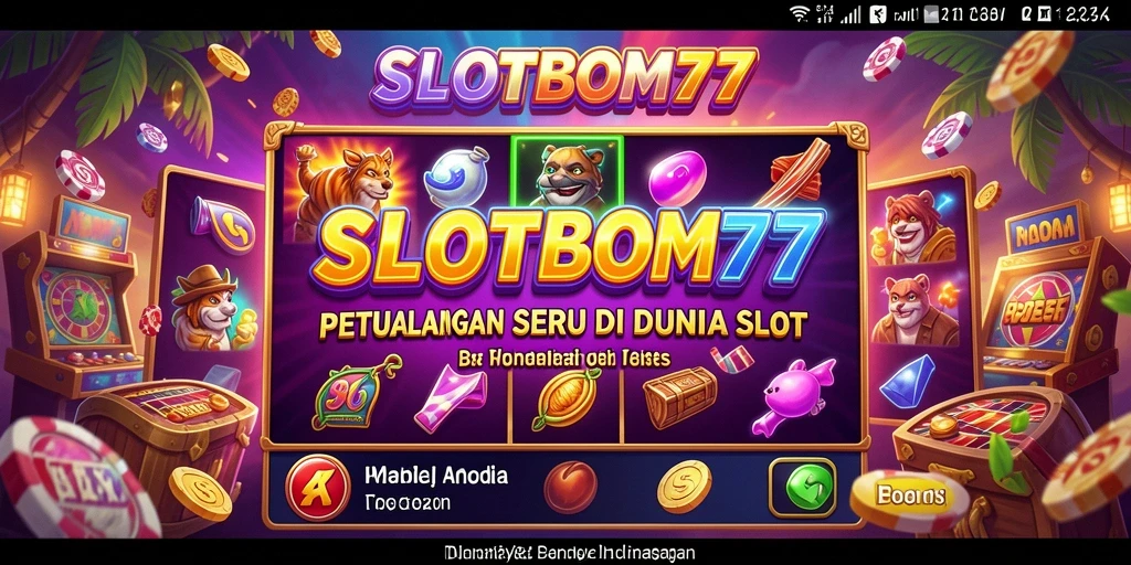 Screenshot gameplay penuh warna dan menantang dari SLOTBOM77.
